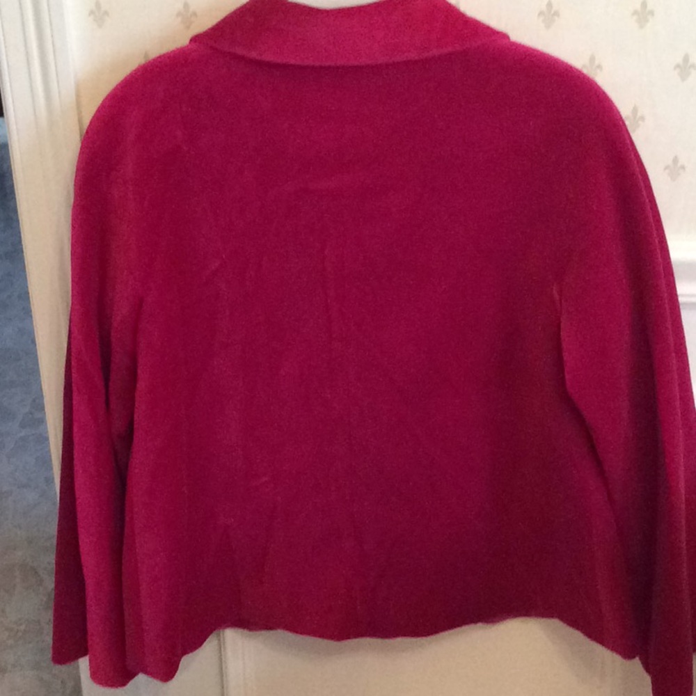 Talbots Raspberry Colored Velvet Jacket - image 8